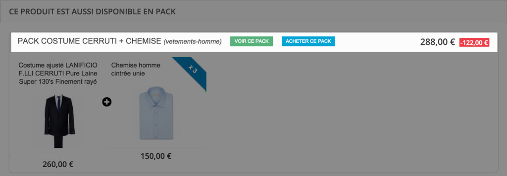 afficher le bouton acheter ce pack on